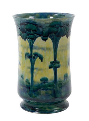 Lot 127 - Early Moorcroft Hazeldene pattern flared vase