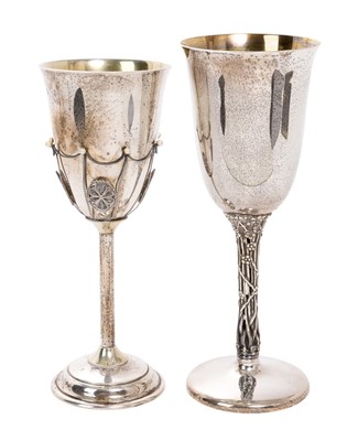 Lot 256 - Two silver goblets