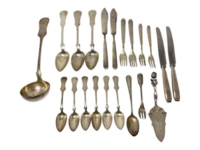 Lot 277 - Collection of Austrian and German (800 standard) silver cutlery