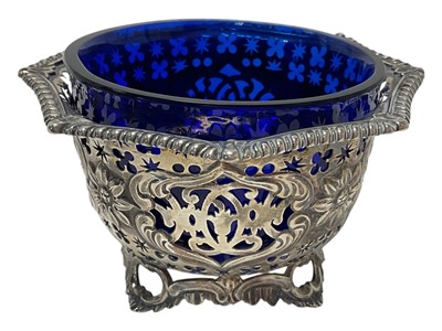 Lot 283 - Georgian pierced silver sugar bowl