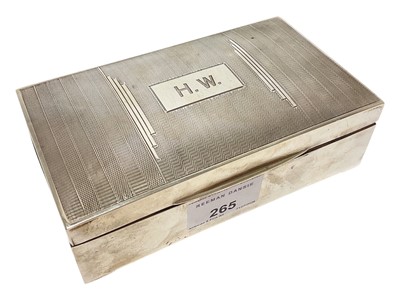 1930s cigarette box Art Deco Stepped Pewter Lot 82 - A 1930s