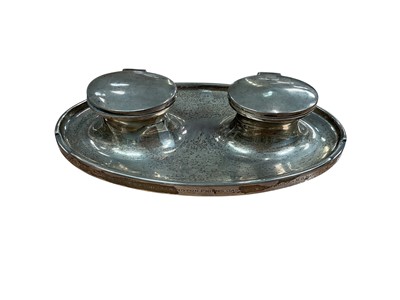 Lot 312 - A silver presentation inkwell, marked "To the Directors of Leamington Priors Gas Company