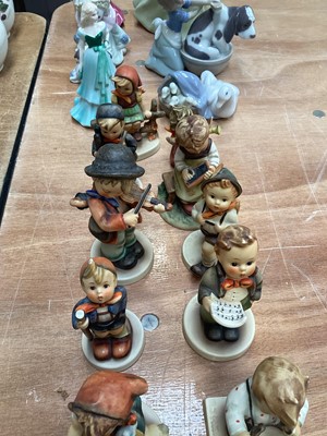 Lot 5054 - Hummel figures including Little Drummer (11) etc together with Lladro and Doulton figures