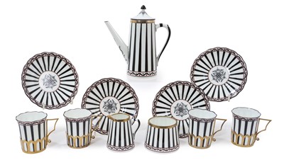 Lot Coalport silver gilt mounted coffee service