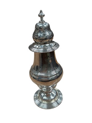 Lot 242 - Silver large sugar castor