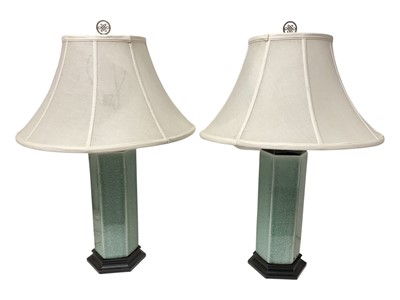Lot 149 - Pair of table lamps and shades