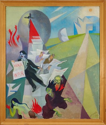 Lot Phoebe Peto Willetts (1917-1978) oil on canvas - The Empty Tomb, signed and dated 1953, 61cm x 51cm, framed