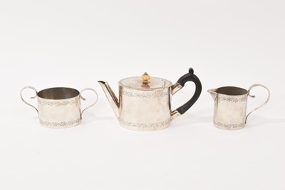 Lot 270 - 19th century white metal miniature tea set