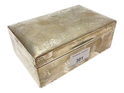 Lot 301 - Silver cigarette box