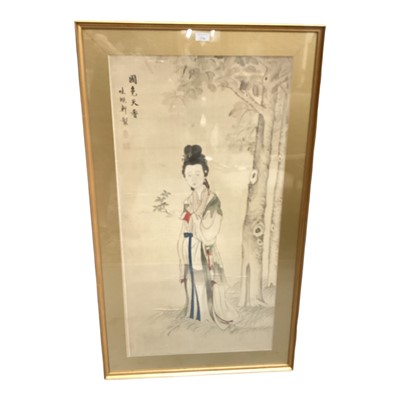 Lot 719 - Early 20th century Chinese brush painting on silk