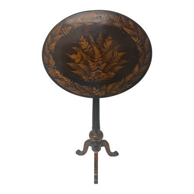 Lot 690 - 19th century Scottish fernware tilt-top table