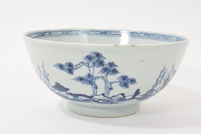 Lot 133 - 18th century Chinese blue and white porcelain bowl from the Nanking Cargo, painted with a landscape, 15cm diameter