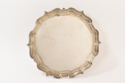Lot 315 - Silver salver, 33cm in diameter, all at 33.20ozs.