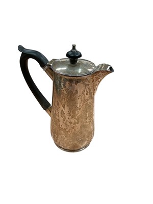Lot 316 - Silver hot water pot, 17cm in height, all at 11.69ozs.