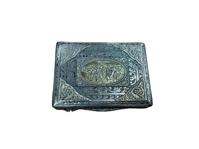 Lot 291 - Late 19th / early 20th century Continental silver and silver gilt box with hinged cover