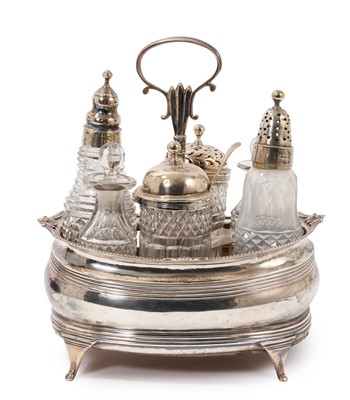 Lot 321 - George III silver cruet, London 1809 (Charles Fox)