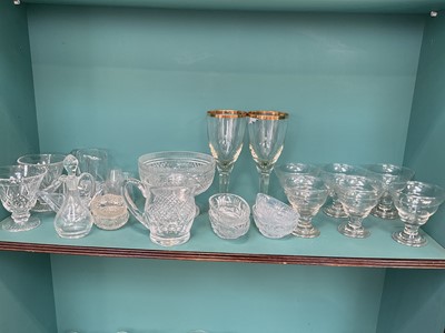 Lot 5235 - Group of glassware, including a set of six sundae glasses