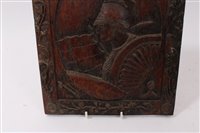 Lot 725 - Unusual 19th century carved oak panel,...