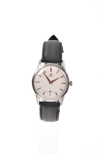 Lot 622 - Late 1950s gentlemen's Omega wristwatch in...