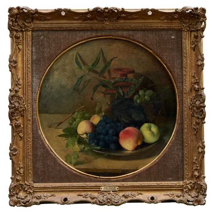 Lot 1062 - John Duvall (1816-1892) oil on board - still...