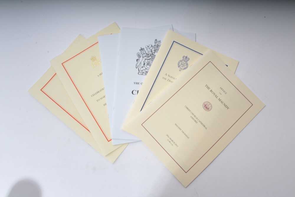 Lot 95 - Queen Elizabeth II – six Royal Ceremonials – including Service of Celebration to mark the 80th Birthday of HM The Queen, Diamond Wedding Anniversary