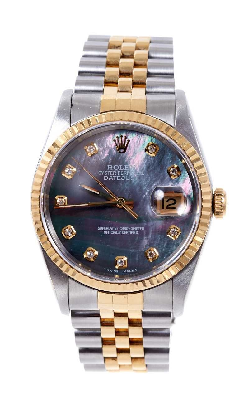 Lot 722 - Gentlemen’s Rolex Oyster Perpetual Date Just bi-metal wristwatch