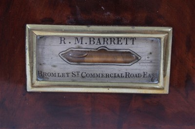Lot 1278 - 19th century wall-mounted barometer, signed 'R. M. Barrett, Bromley Street Commercial Street East'