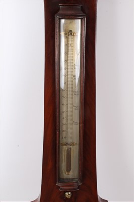 Lot 1278 - 19th century wall-mounted barometer, signed 'R. M. Barrett, Bromley Street Commercial Street East'
