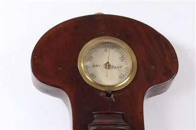 Lot 1278 - 19th century wall-mounted barometer, signed 'R. M. Barrett, Bromley Street Commercial Street East'