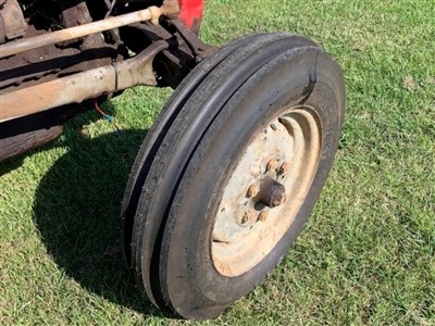 Lot 2954 - 1960 Massey Ferguson 35 (FE - 35), 3 Cylinder Perkins Diesel Tractor, Reg. No. 389 TVX (V5 Document Present), 6588 indicated hours, in good running order with recently replaced front tyres, togethe...