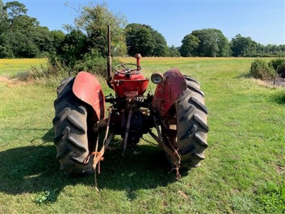 Lot 2954 - 1960 Massey Ferguson 35 (FE - 35), 3 Cylinder Perkins Diesel Tractor, Reg. No. 389 TVX (V5 Document Present), 6588 indicated hours, in good running order with recently replaced front tyres, togethe...