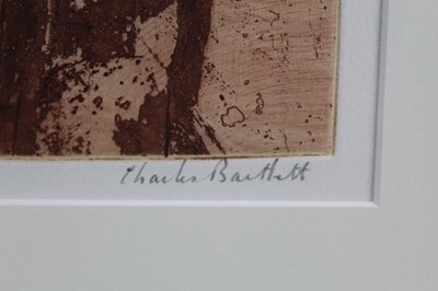Lot 940 - *Charles Bartlett coloured etching “Fisherman’s hut” no. 8 of 60