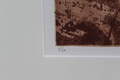 Lot 940 - *Charles Bartlett coloured etching “Fisherman’s hut” no. 8 of 60