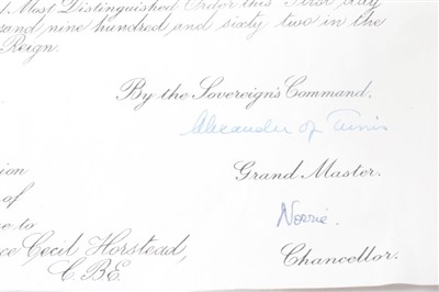 Lot 135 - H.M. Queen Elizabeth II two signed grants