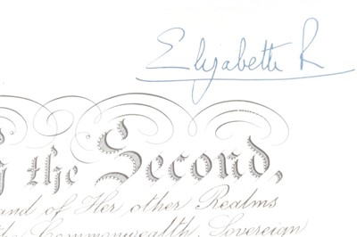 Lot 135 - H.M. Queen Elizabeth II two signed grants