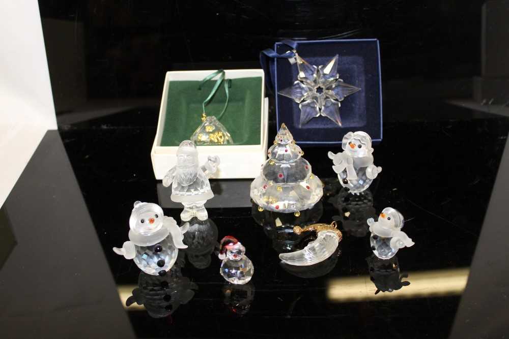 Lot 2158 - Collection of Swarovski Crystal Christmas ornaments