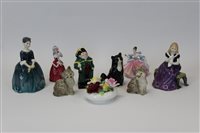 Lot 2049 - Four Royal Doulton figures - Cherie HN2341,...