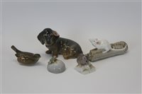 Lot 2054 - Five Royal Copenhagen porcelain models -...