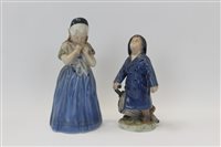 Lot 2074 - Two Royal Copenhagen figures - Girl from...