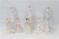 Lot 2083 - Set of eight Coalport limited edition La Belle...