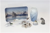 Lot 2086 - Three Royal Copenhagen porcelain models -...