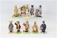Lot 2124 - Five Royal Doulton Bunnykins World War II...