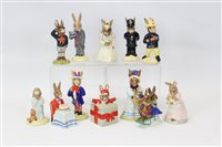 Lot 2127 - Twelve Royal Doulton Bunnykins figures -...