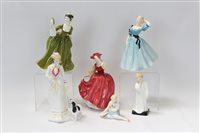 Lot 2146 - Six Royal Doulton figures - My Pet HN2238,...