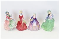 Lot 2177 - Four Royal Doulton figures - Janet HN1538,...