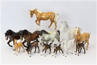 Lot 2188 - Five Beswick horses, two Beswick foals, Royal...