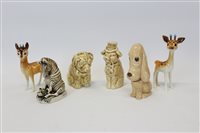 Lot 2191 - Two Beswick animals - Giraffe foal and Deer...