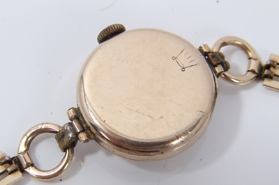 Lot 572 - 1930s ladies Rolex gold wristwatch