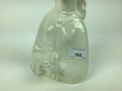 Lot 676 - Arnold Machin for Wedgwood, rare pottery figure 'Penelope' with original receipt