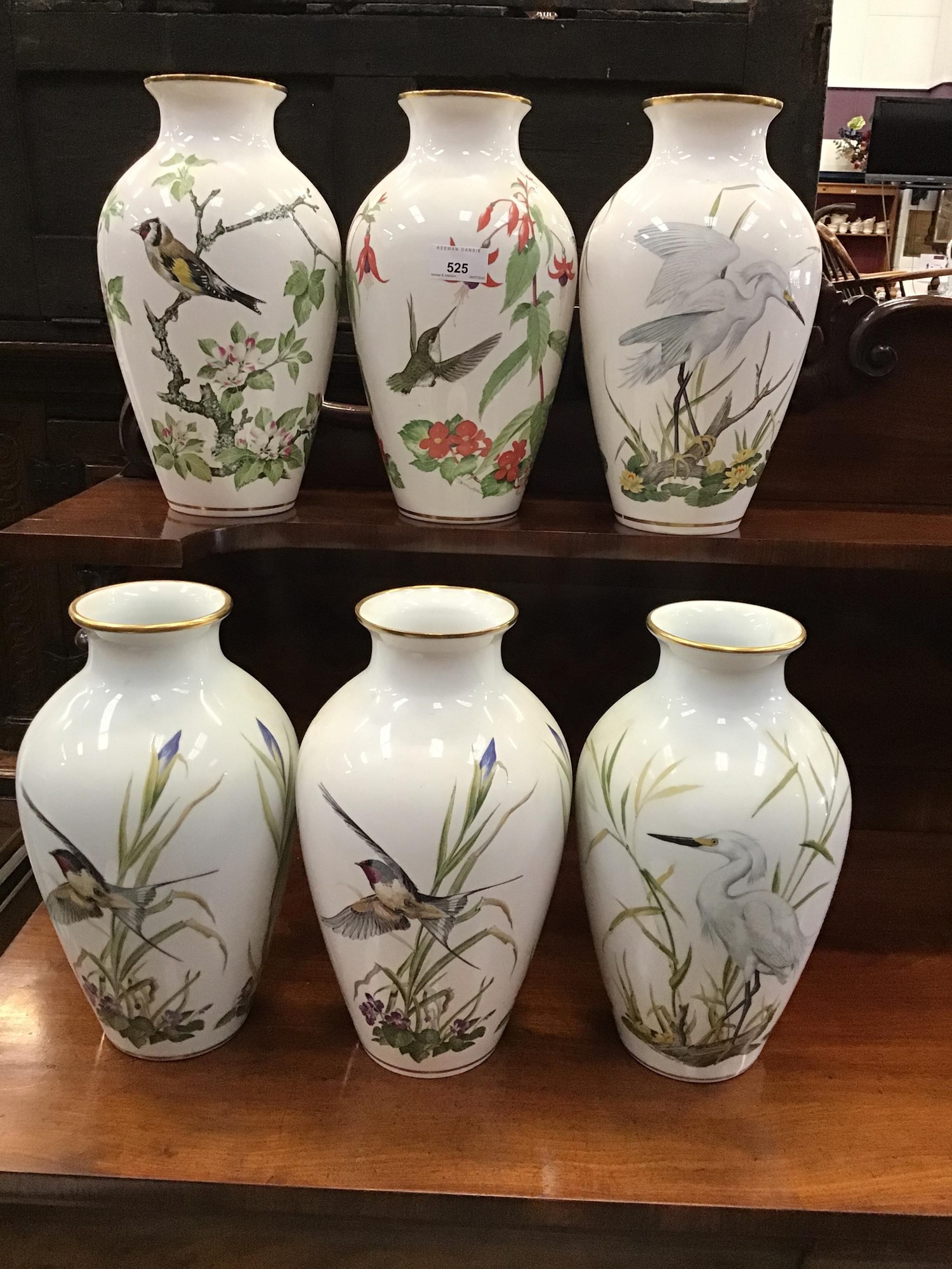 Lot 525 - Six Franklin Porcelain Marshland and Lot 525 - Six Franklin Porcelain Marshland and